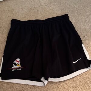 Youngstown State Lacrosse Nike Women's Black and White Trim Athletic Shorts